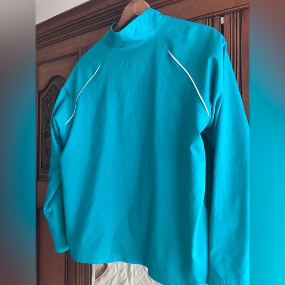 REEBOK WOMEN'S TEAL BLUE GREEN FULL ZIP YOGA ATHLETIC RUNNNING JACKET - SIZE XL - Picture 2 of 5